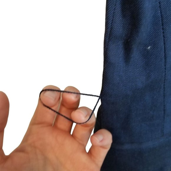 White House Black Market Womens 10 Blue Linen Blen - Picture 5 of 8